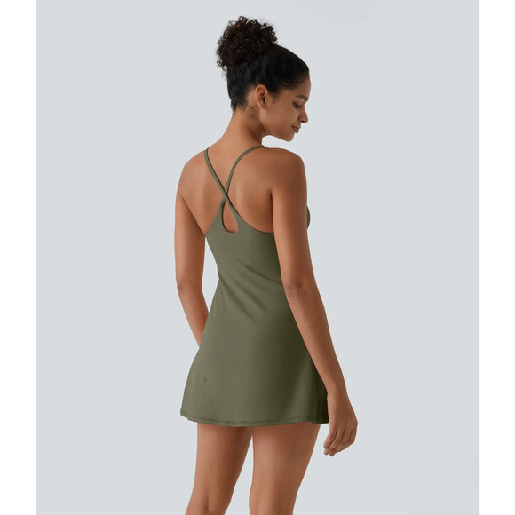 HALARA Olive Green Mini Dress - Picture 2 of 8